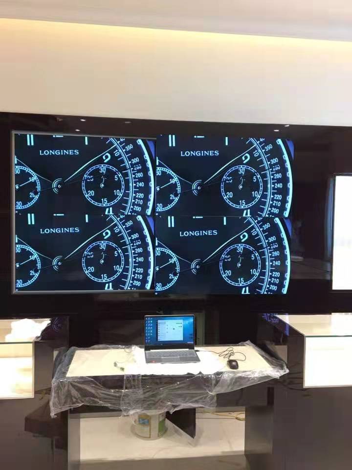 哈尔滨中央商城浪琴店55寸液晶拼接屏(图1)